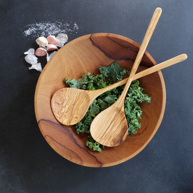 Kitchen Towels and Olive Wood Spoon Gift